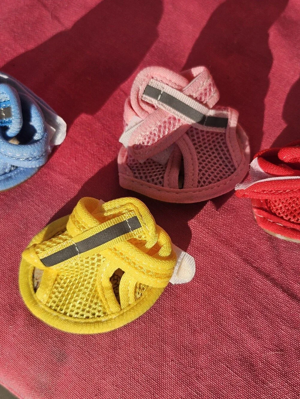 Dog Multi-Color Soft Sole Sandals Shoes - Set Of 4 Size 2